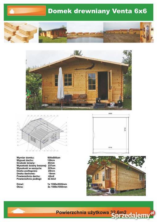 Drewniany domek letniskowy Venta 326 m2 Mrągowo