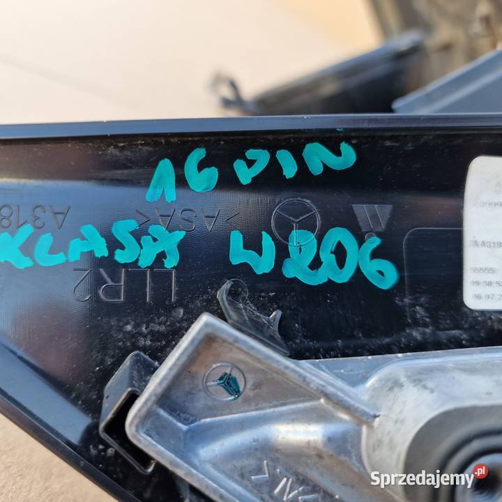 MERCEDES W206 CKLASA LUSTERKO STELAŻ 16 PIN Karoseria Trzciel sprzedam