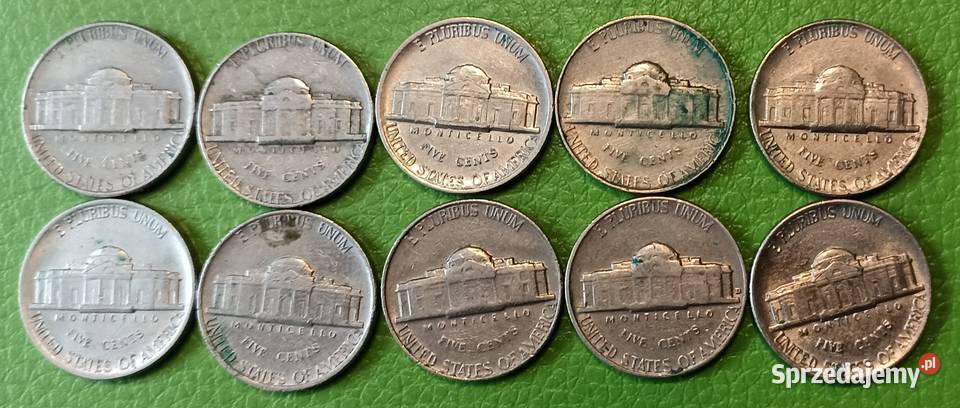 USA Five Cents 5 Centów USA Różne Roczniki Sosnowiec