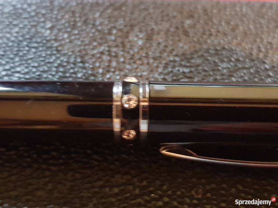 Swarowski długopis z kryształkami czarny ze Kielce