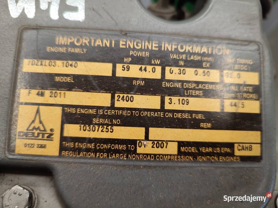 Silnik F4M2011 DEUTZ Wilkowo