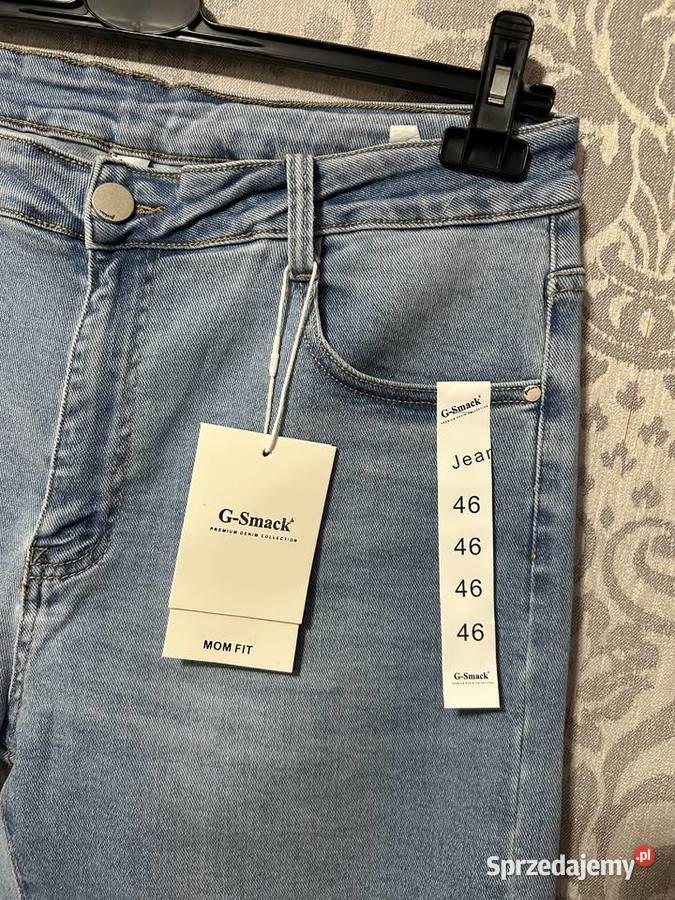 Jasnoniebieskie dżinsy Mom Fit 46 Spodnie Warszawa