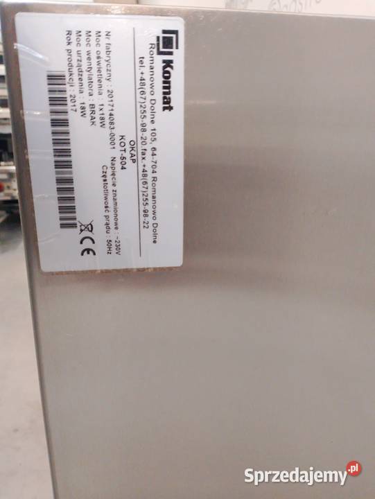 Okap przyścienny skrzyniowy Komat 110x90x50 z Wrocław