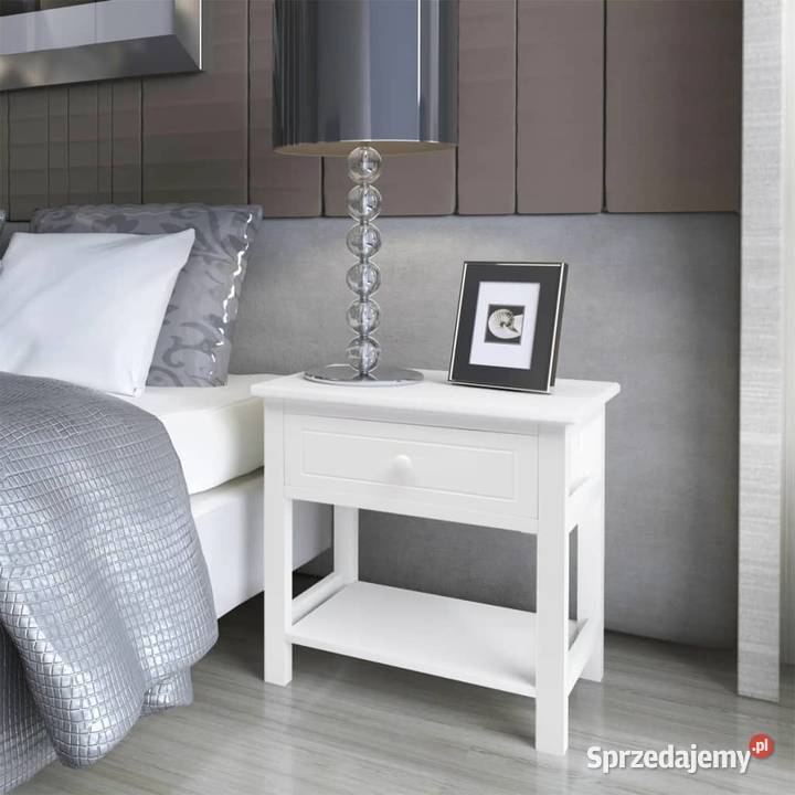 vidaXL Szafki nocne 2 drewniane białeSKU242871 Warszawa