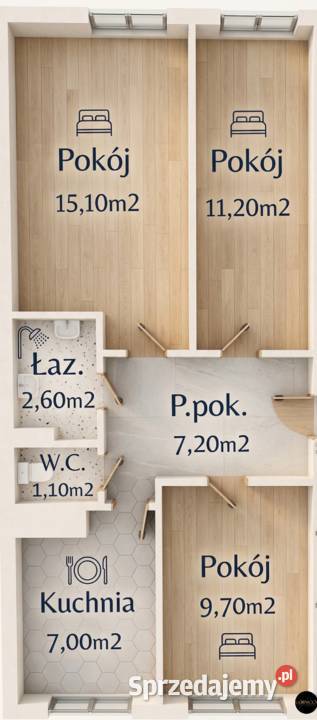 3 pokoje 539 m Rozkład Różanka 7 piętro Bez Wrocław sprzedam