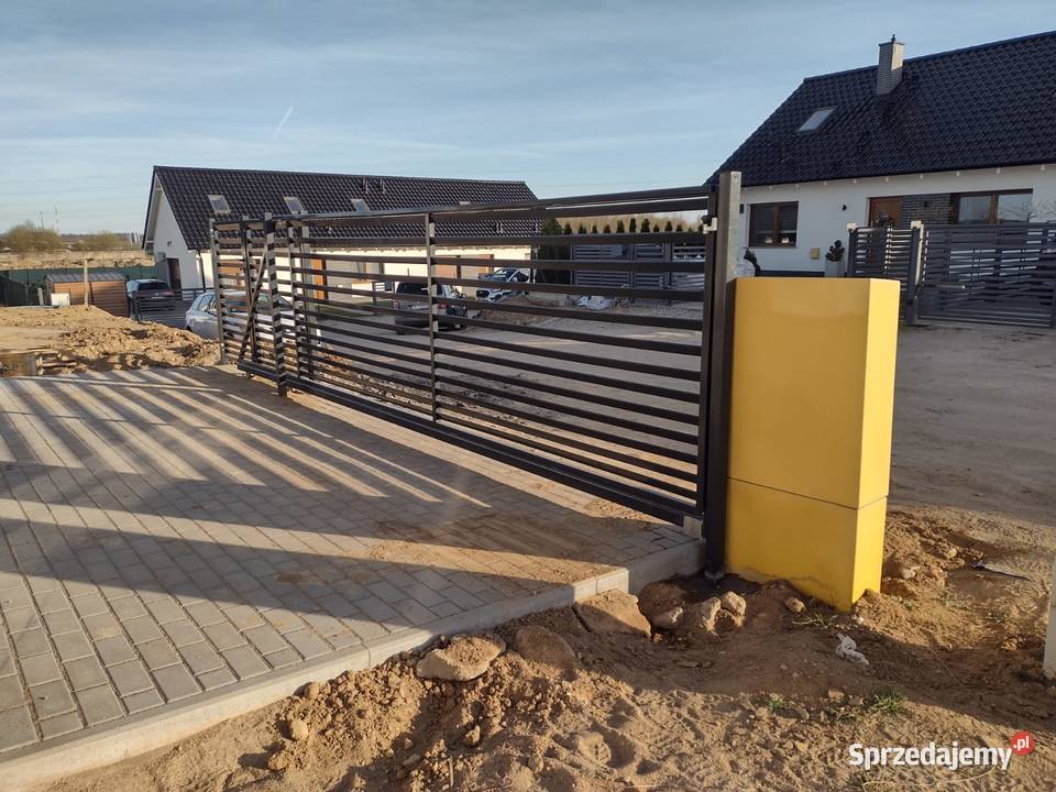 Brama przesuwna 150x400 Antracyt Palisada lubuskie Międzyrzecz-Wybudowanie