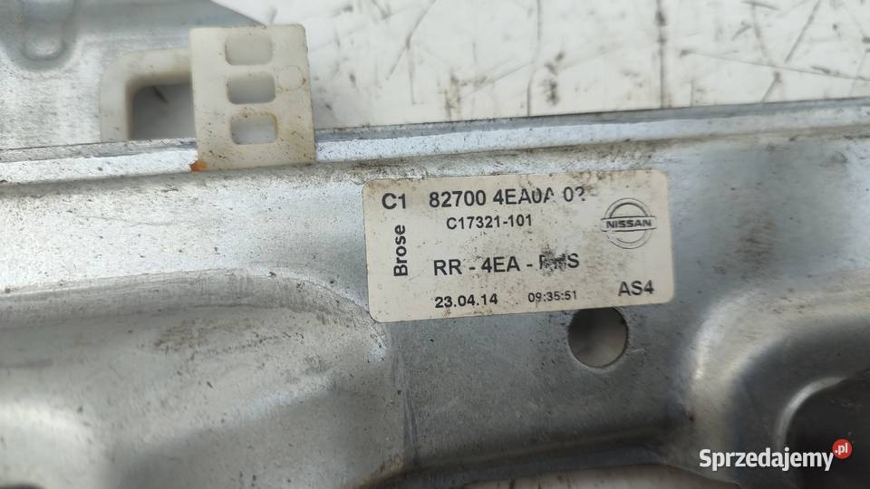 27MECHANIZM SZYBY PRAWY TYLNY TYŁ NISSAN QASHQAI Włoszczowa