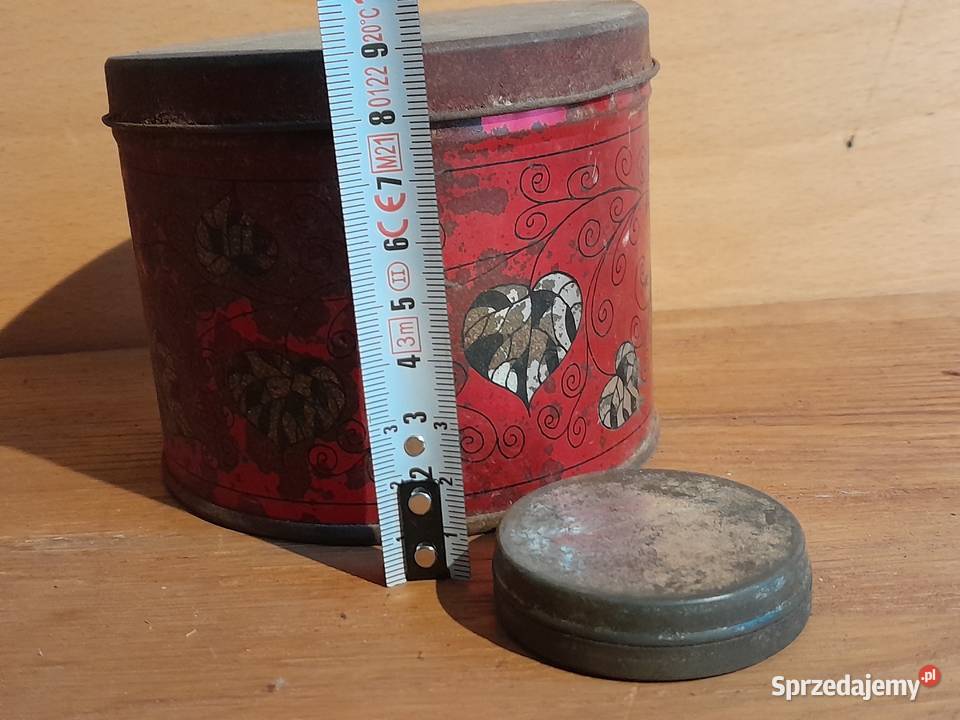 Dwa stare metalowe pudełeczka pudełko z PRL