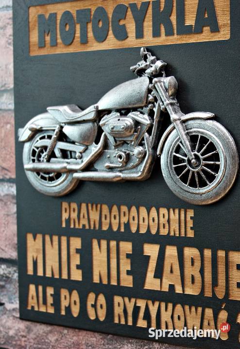 Tabliczka Plakat 3D Motocyklisty Dzień bez Wyposażenie wnętrz podkarpackie Dębica