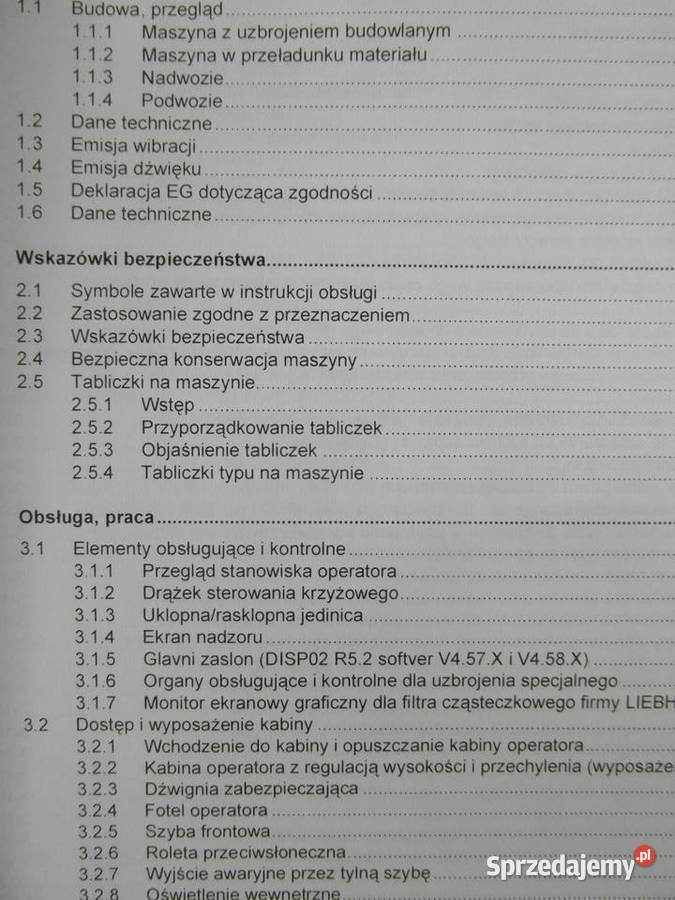 dtr instrukcja obsługi koparka liebherr r916 i Szczecin