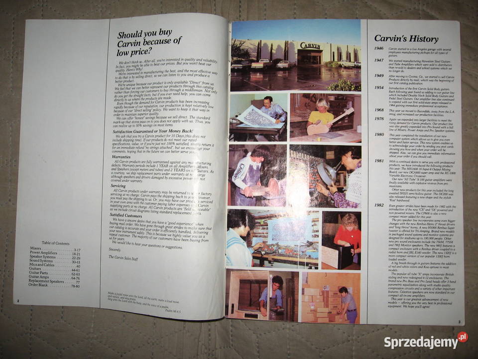 Carvin 1982 katalog