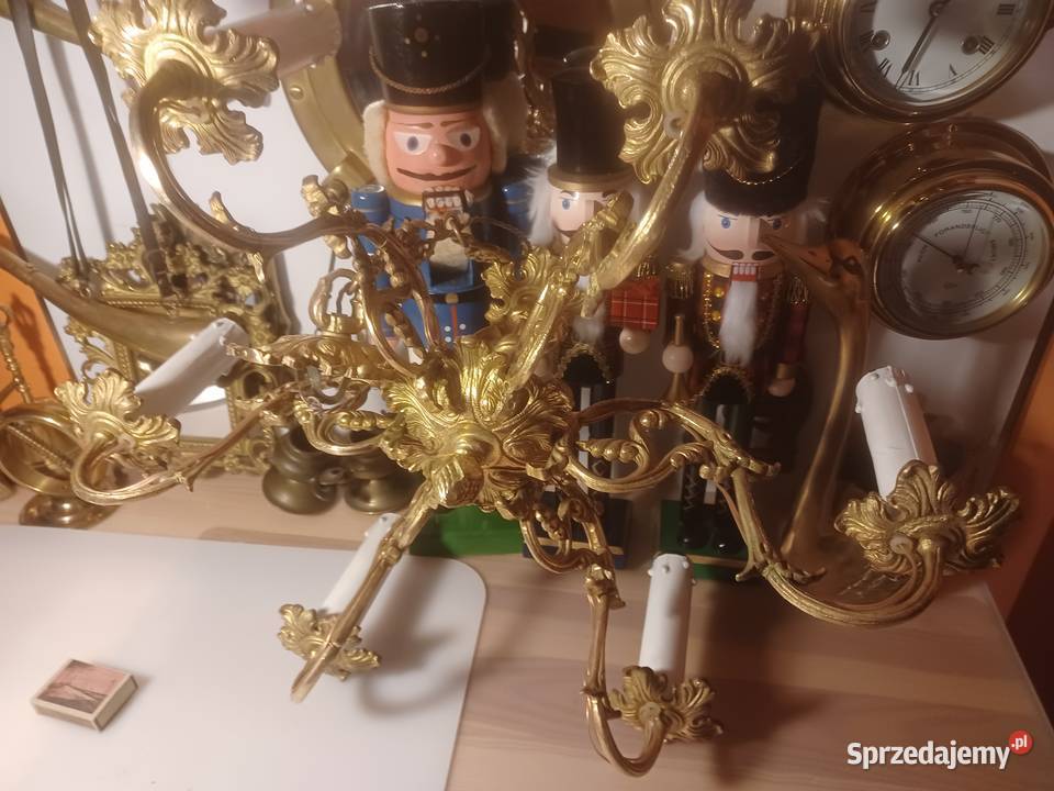 Piękny mosiężny żyrandol Lampa wisząca