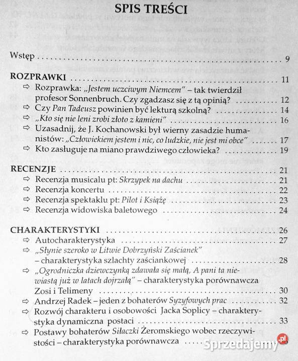 Wypracowania kl 8 Szkoła podstawowa Bogumiła Rok wydania 1995