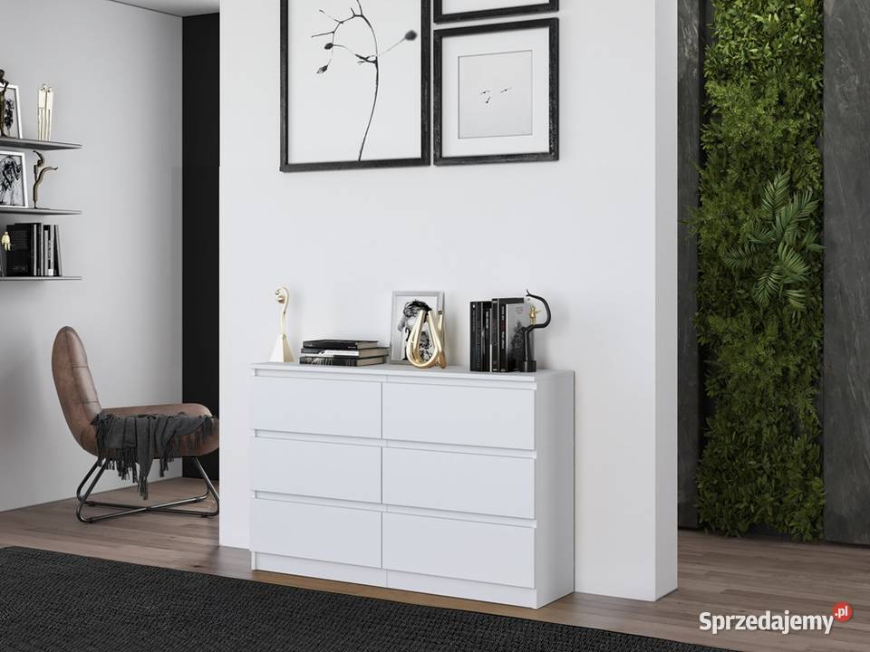 Komoda Malwa M6120 BIAŁY Komody Dom i Ogród