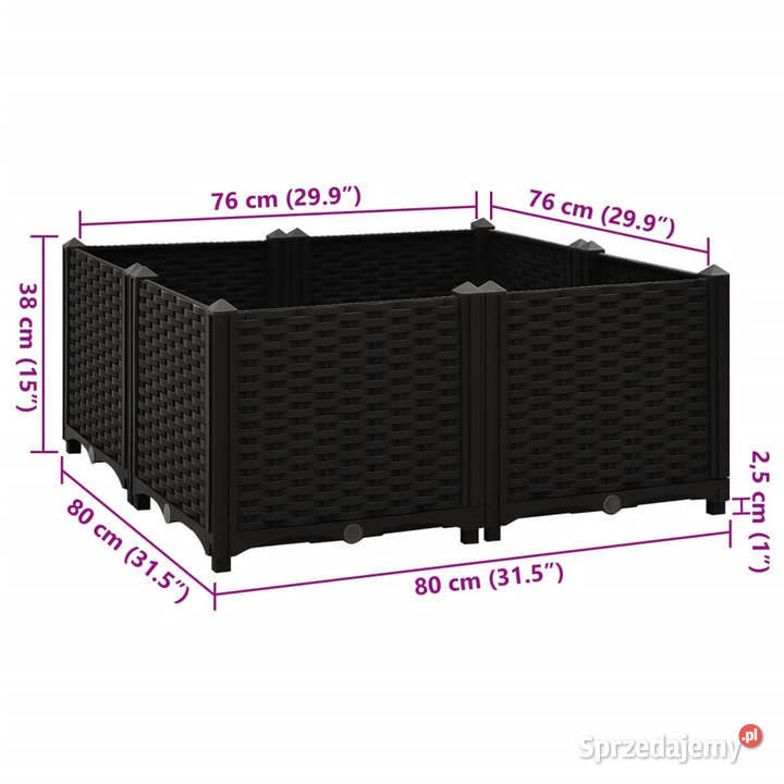 Donica do podniesionej rabaty 80x80x38 Warszawa sprzedam