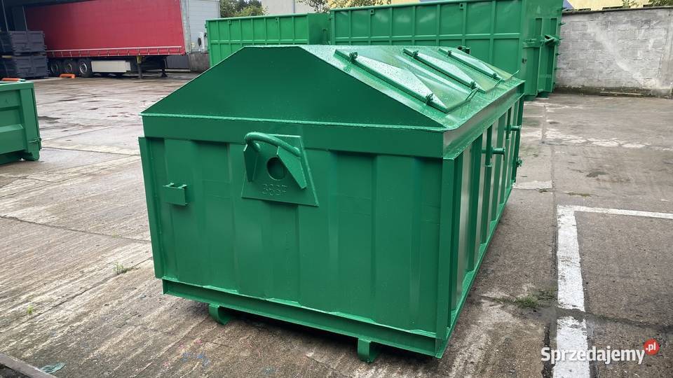 Kontener KP7 KRYTY 6 włazówODPADY pojemnik Warszawa