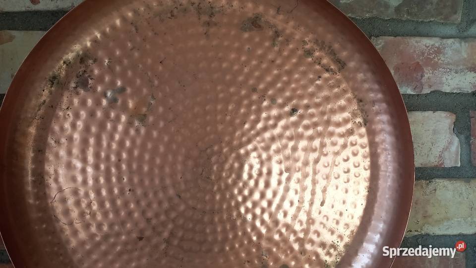 Taca metalowa miedziowana na świeczki 41 708 sprzedam