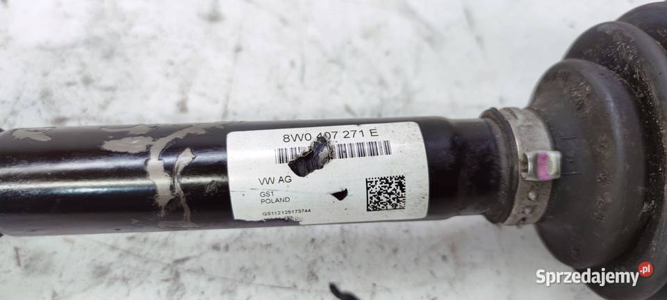PÓŁOŚ LEWA PRAWA PRZÓD AUDI A4 B9 A5 8W0407271E Przystajń
