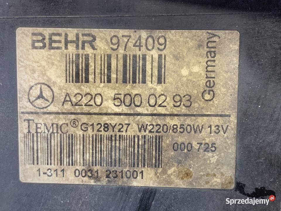 WENTYLATOR CHŁODNICY MERCEDES W220 32 197 sprzedam