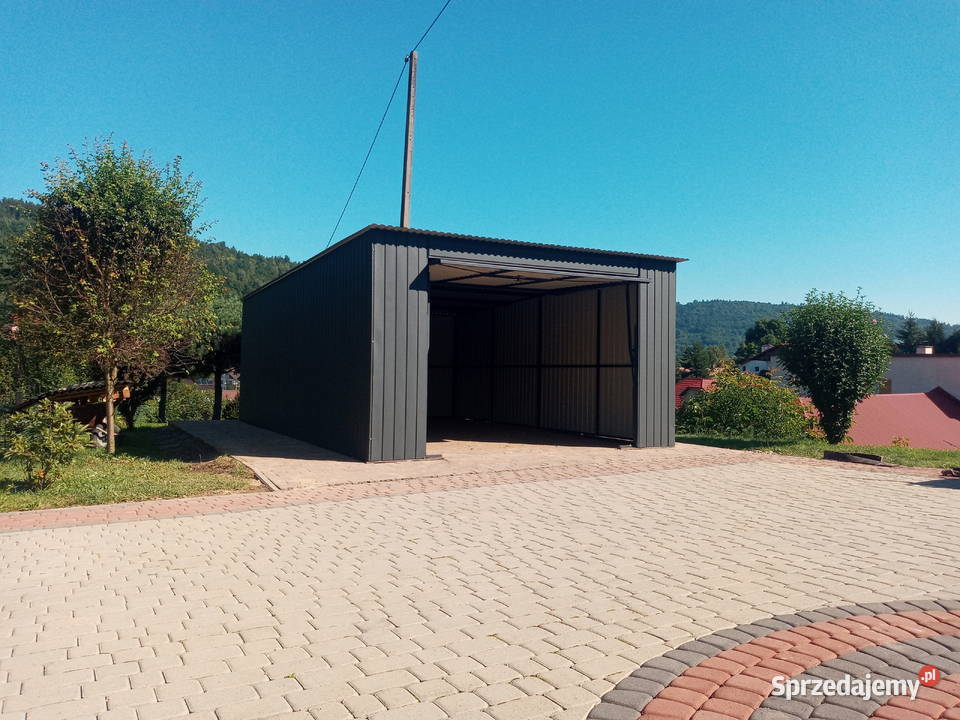 Garaż 3x5 brama uchylna konstrukcja profil Zawiercie