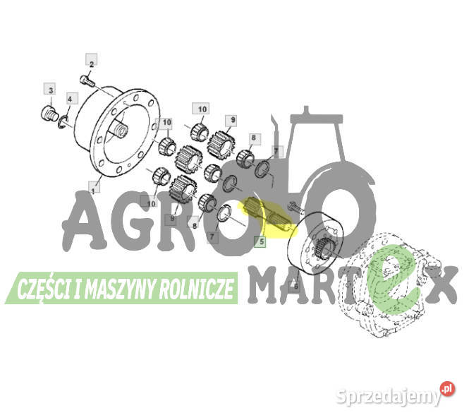 Z72474 WAŁEK ZĘBATY JD Wichrów