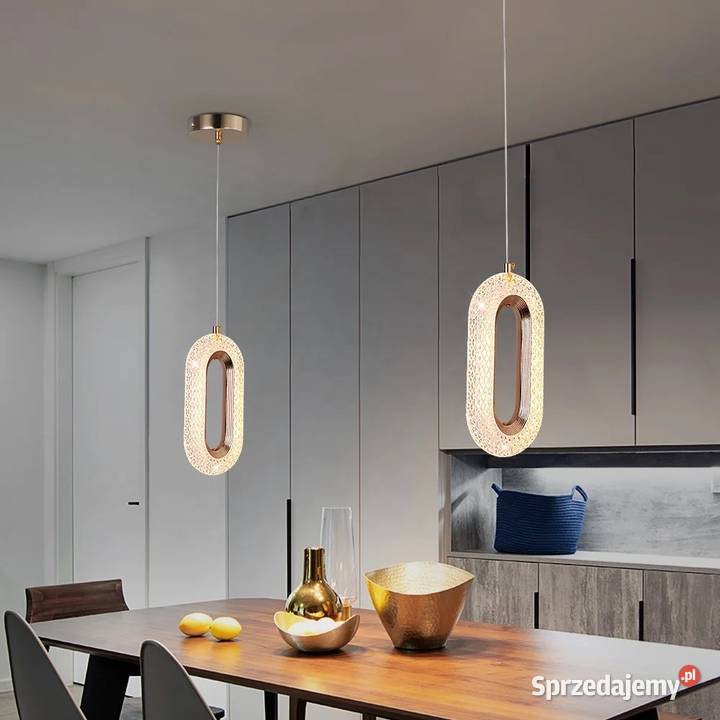 Żyrandol złoty nowoczesny lampa wisząca glamour