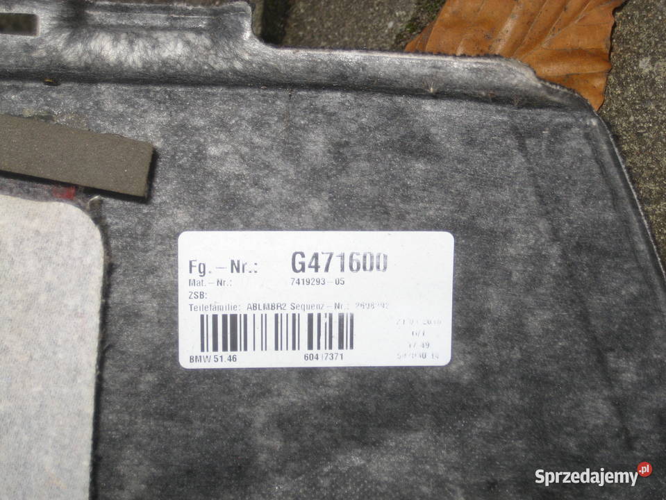 bmw 5 g30 1722r półka tył pod roletę Rakoniewice