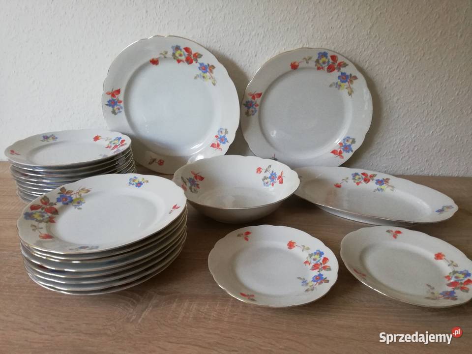 Talerze patery sygnowana stara porcelana Gorlice