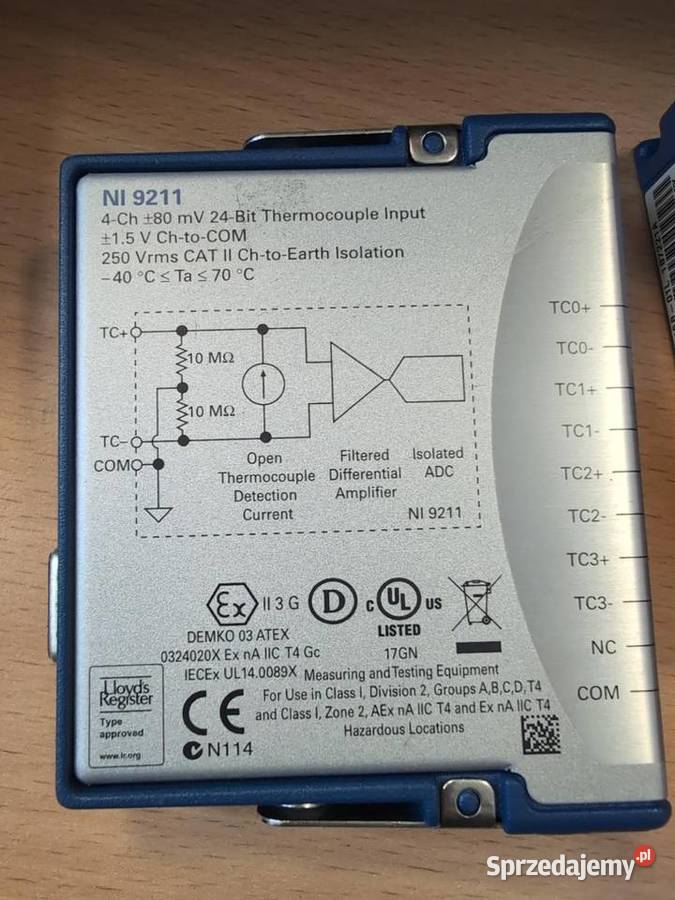 National Instruments NI 9211 4Ch termopara 24bit Lublin