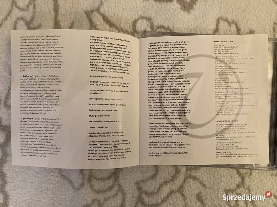 Płyta CD Vanessa Williams The Comfort Zone Lata Czerwionka-Leszczyny