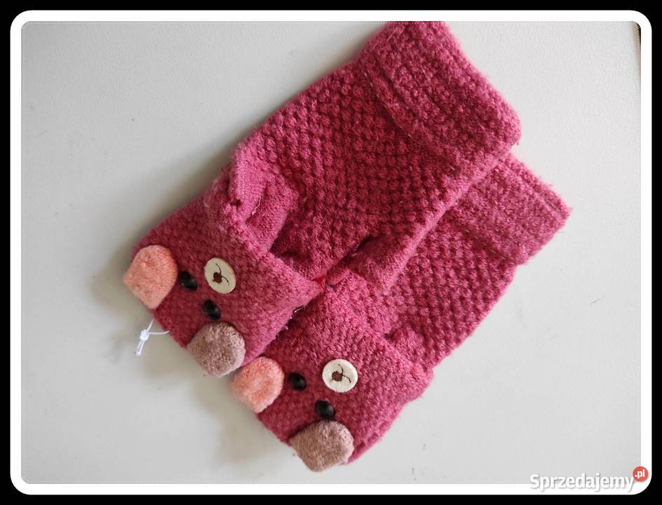 Różowe rękawiczki małej dziewczynki wiek Dla Dziecka mazowieckie Płock
