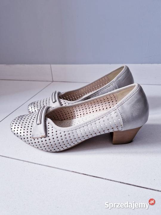 Damskie ażurkowe czółenka mokasyny Dąbrowa Górnicza