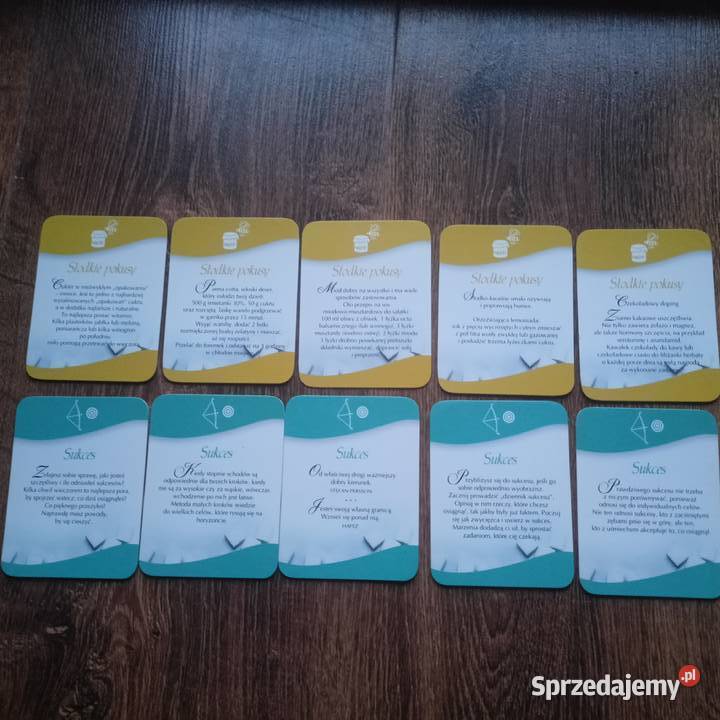 Karty pozytywnych myśli Zamiast cukru produkt sprzedam