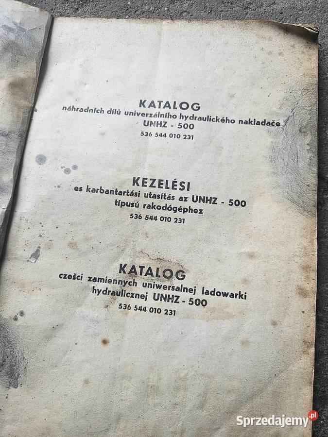 Książka katalog cyklop UNHZ 500 sprzedam