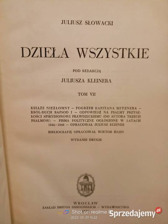 Dzieła wszystkie Słowackiego wydanie specjalne twarda