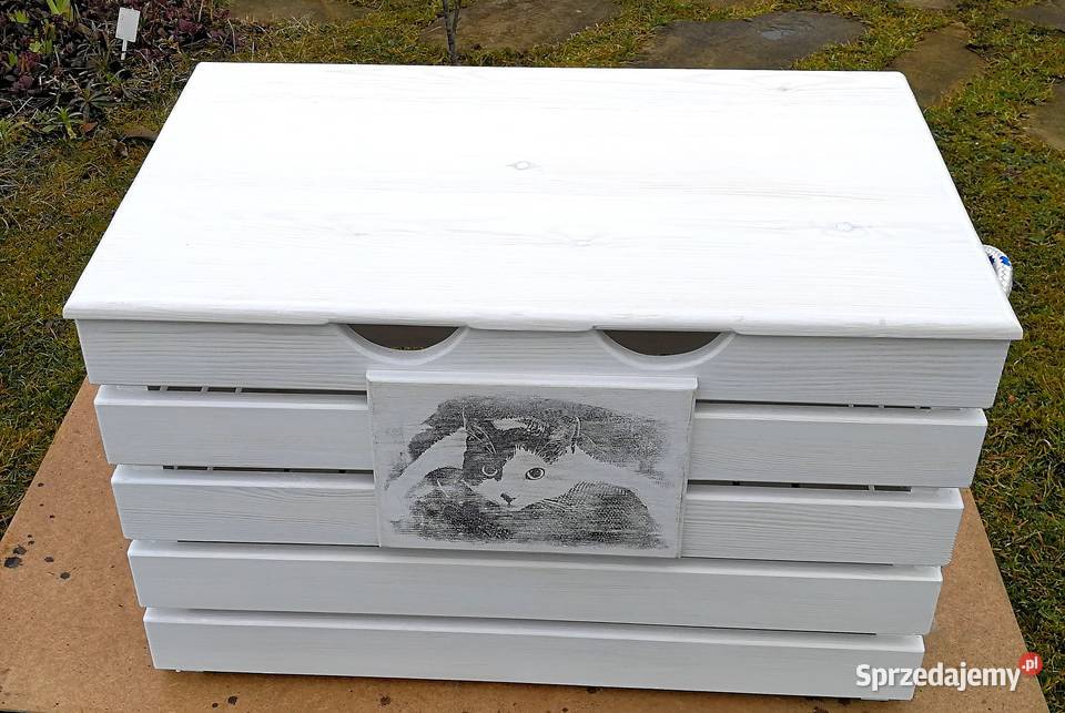 Skrzynia na zabawki kufer na akcesoria kota Radków