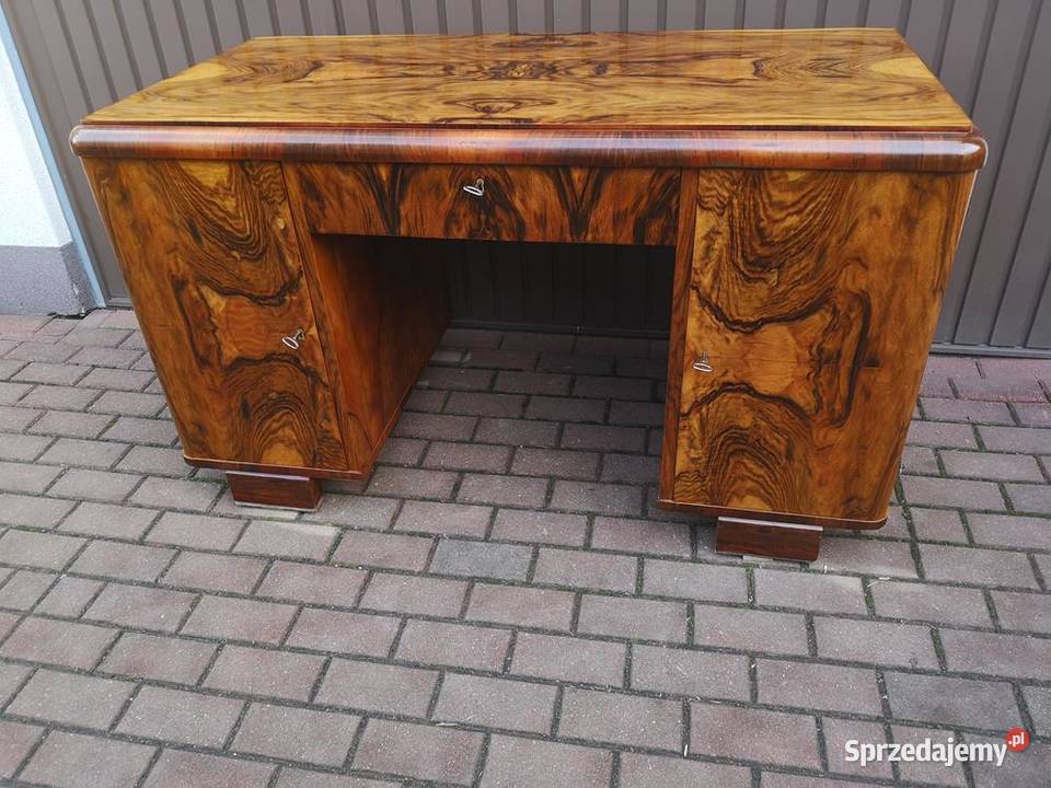 Biurko ARTDECO Orzech Zgrabne Stare Antyk Swarzędz