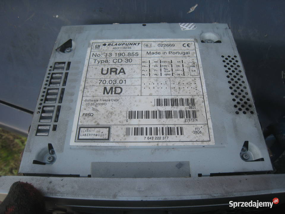 Radio oryginalne Opel CD30 Blaupunkt srebrne