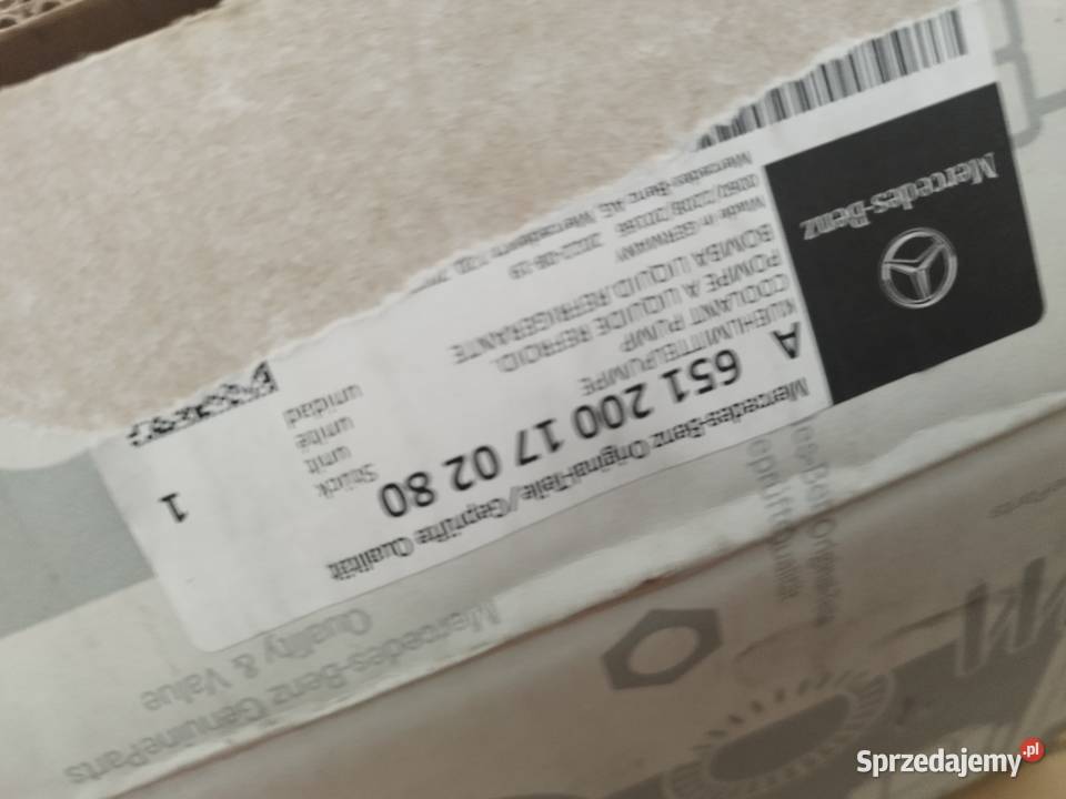 POMPA WODY OM651 22 CDI MERCEDES BENZ ORYGINALNA Pompy wody lubelskie Kraśnik