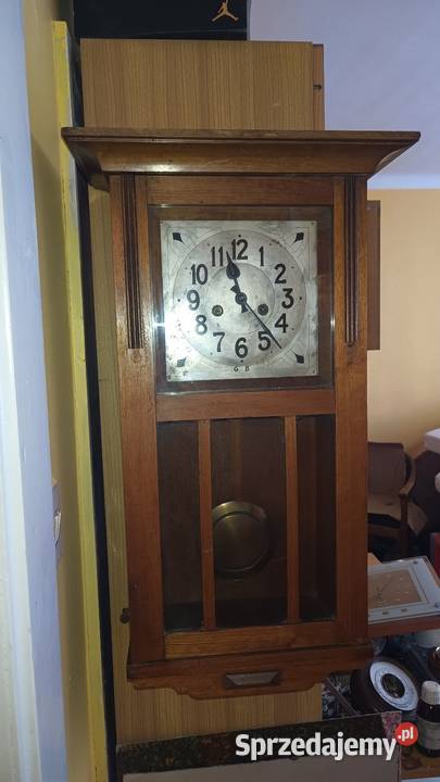 Stary zabytkowy zegar wiszący Gustav Becker Koszalin