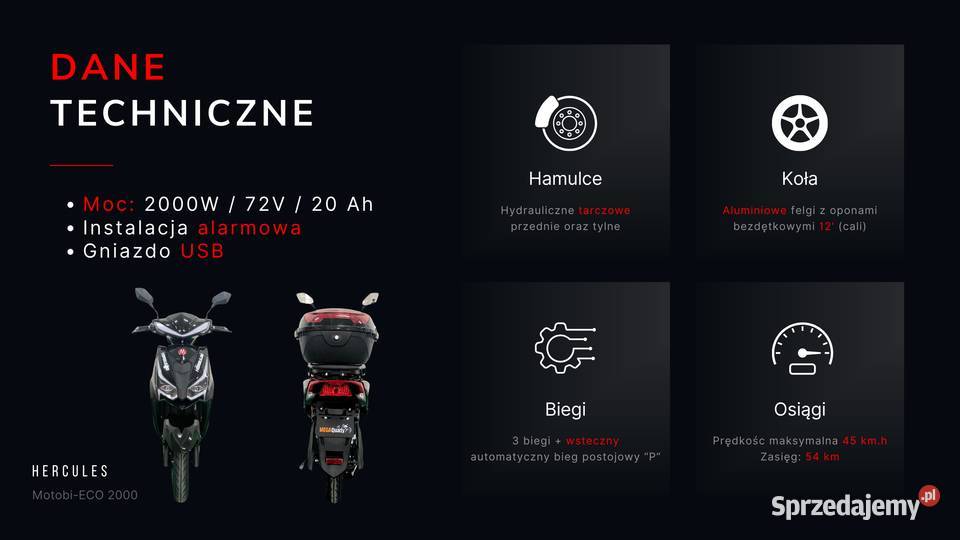 SKUTER MOTOR MOTOROWER ELEKTRYCZNY L1eB Motobi 1cm3 Ząbkowice Śląskie