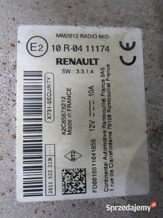 RADIO TUNER CZYTNIK NAWIGACJA RENAULT ZOE lubelskie