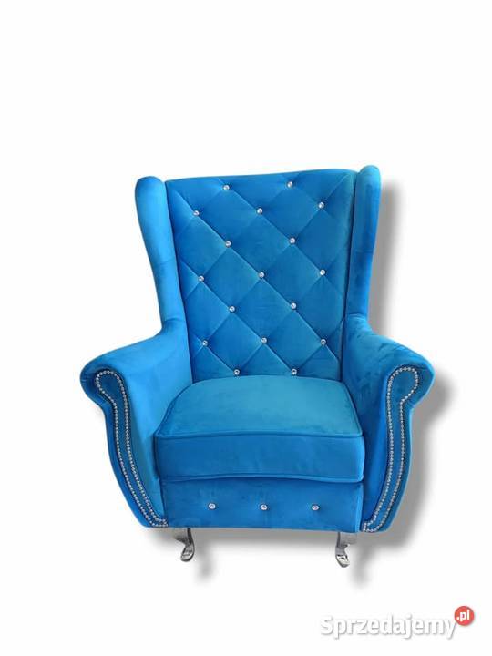 Fotel Uszak Glamour Chesterfield Manchester Łódź