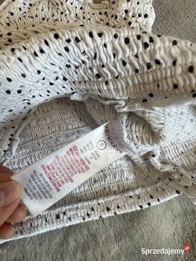 Top bluzka koszulka crop top na ramiączkach biały Jasło