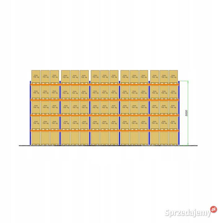 REGAŁ PALETOWY B11 75 PALET Regały magazynowe Rumia
