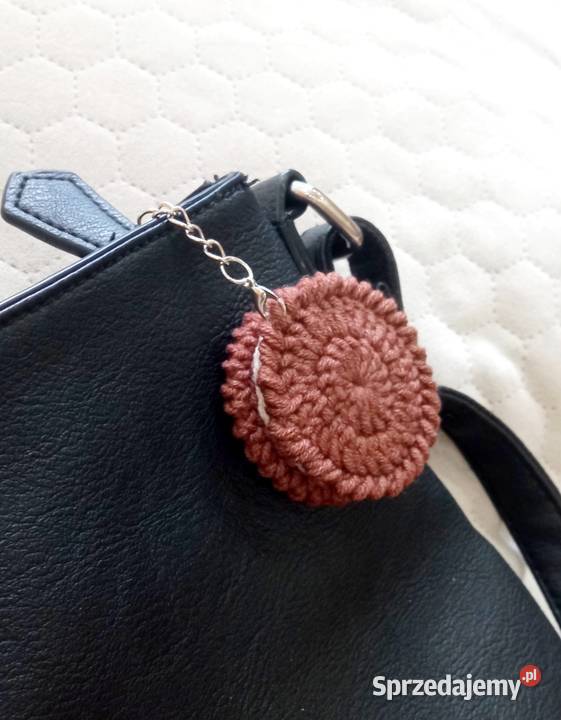 Ciasteczko Oreo wykonane na szydełku brelok łódzkie