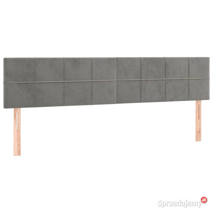 Zagłówki do łóżka 2 jasnoszary 90x5x7888 aksamit Warszawa
