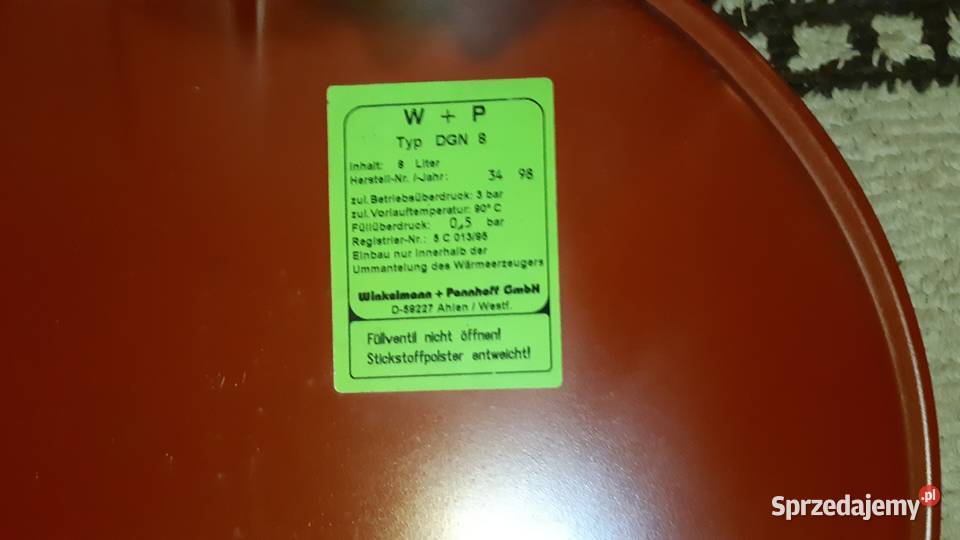 Zbiornik wyrównawczynaczynie przeponowe Junkers Tychy