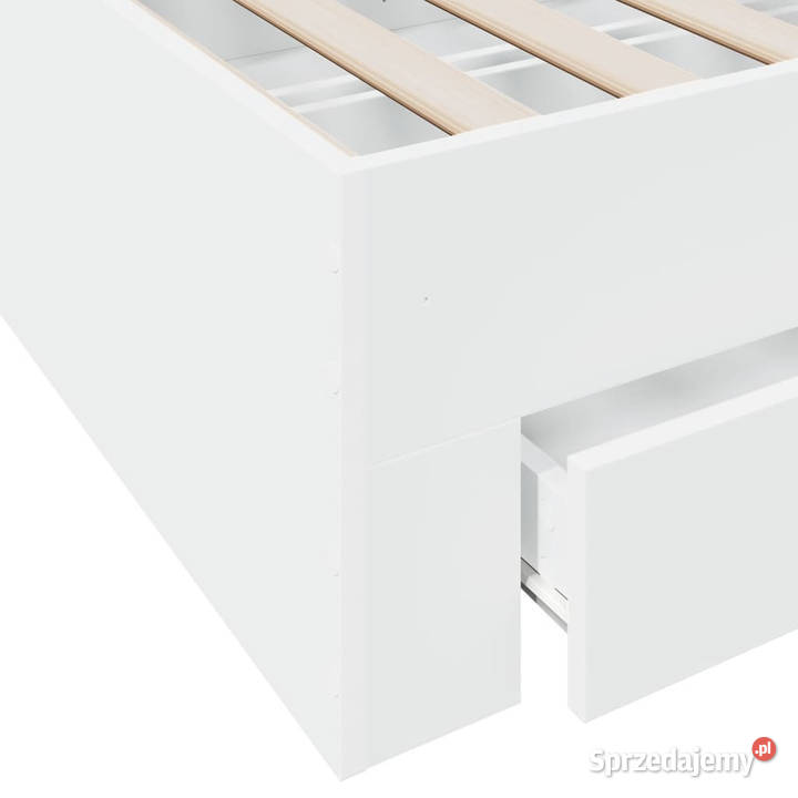 Rama łóżka z szufladami biała 135x190 WM3280405 Łóżka Warszawa