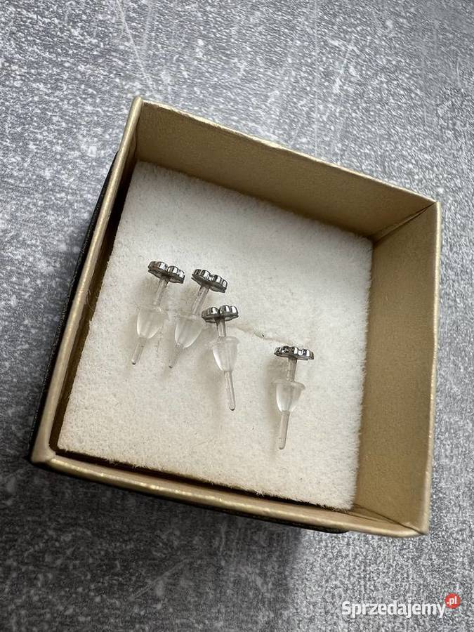 Kolczyki srebrne koniczyny koniczyna podkarpackie